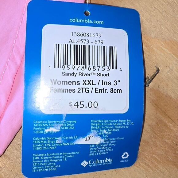 Columbia Pink Shorts NWT XXL (SHO45) - Picture 14 of 14